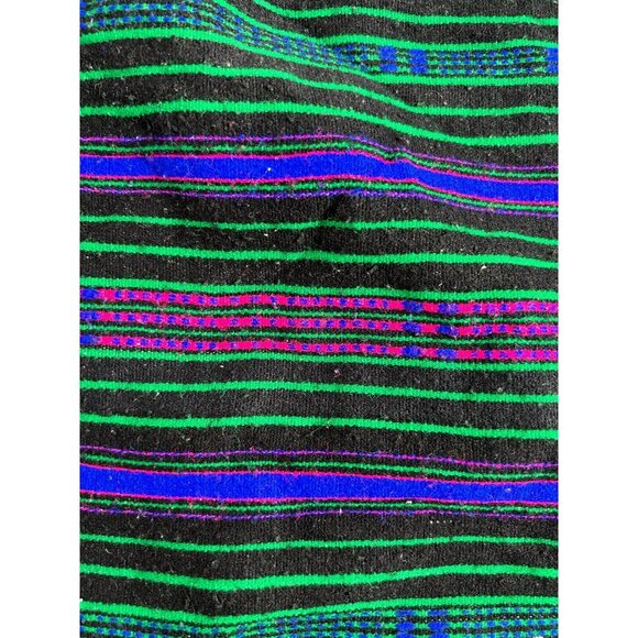 Vintage South American Handmade Dress with Handwoven Textile L/XL Square Neck - Picture 7 of 9